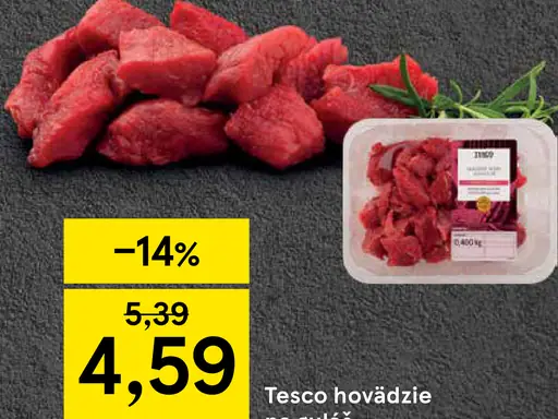 Tesco hovädzie na guľáš