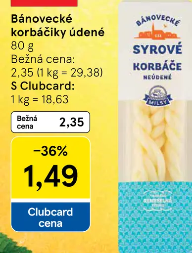 Bánovecké korbáčiky údené syrové korbáče