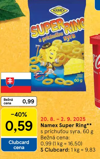 Namex Super Ring s príchuťou syra
