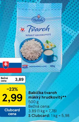 Babička Tvaroh mäkký hrudkovitý