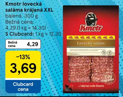 Kmotr lovecká saláma krájaná XXL