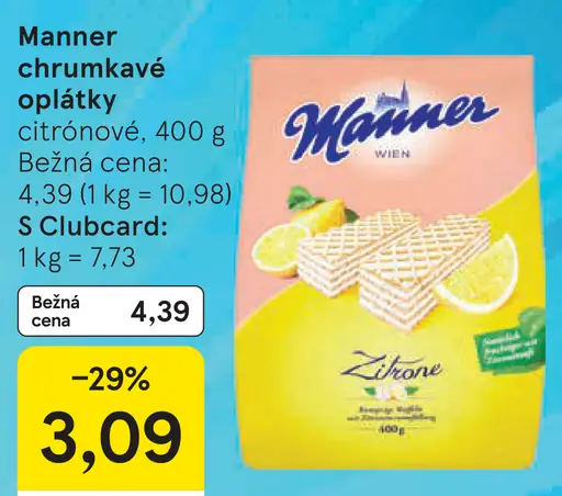 Manner oblátky citrónové