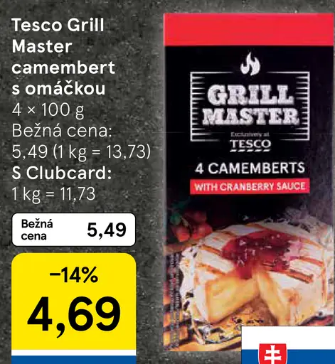 Tesco Grill Master camembert s omáčkou