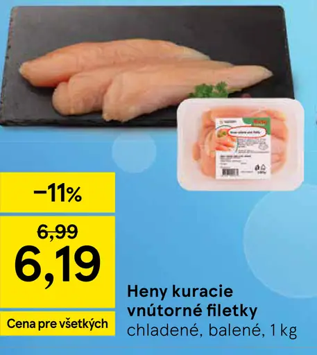 Heny kuracie vnútorné filety