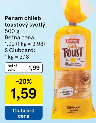 Penam Chlieb toastový svetlý