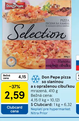 Don Pepe pizza so slaninou a opečenou cibuľkou