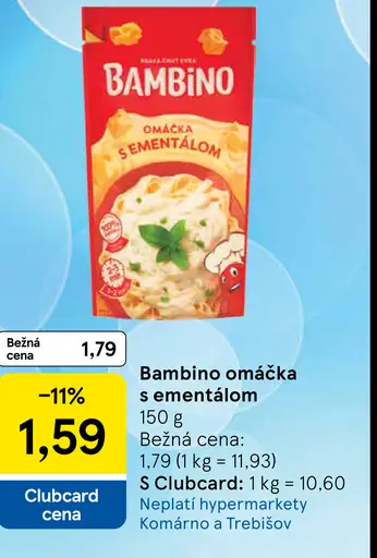 Bambino Omáčka s ementálom