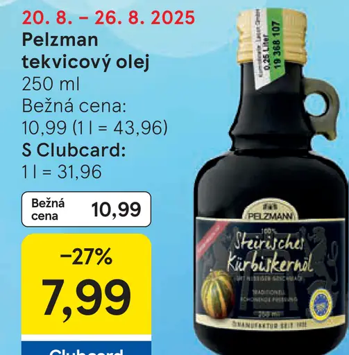 Pelzmann tekvicový olej
