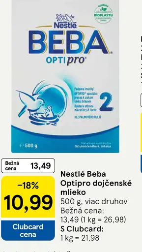 Nestlé Beba dojčenské mlieko