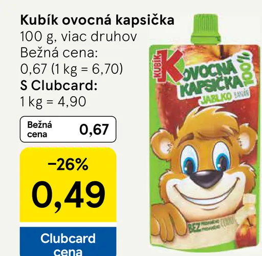 Kubík ovocná kapsička