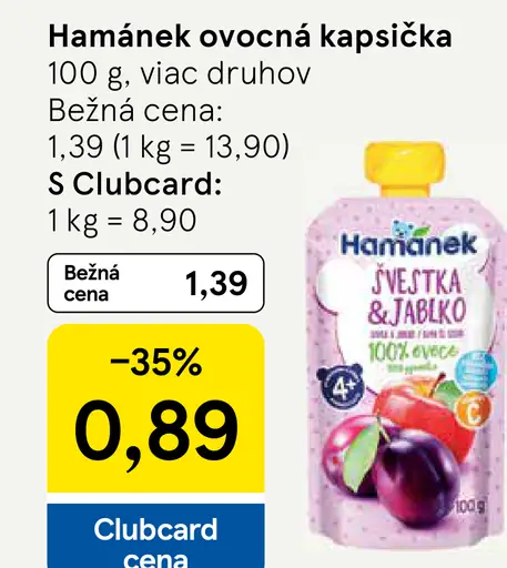 Hamének ovocná kapsička