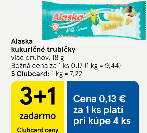 Alaska kukuričné trubičky