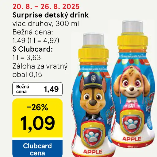 Surprise detský drink