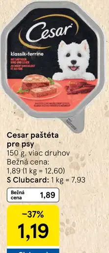 Cesar paštéta pre psy