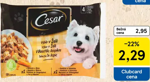 Cesar výber v želé pre psy