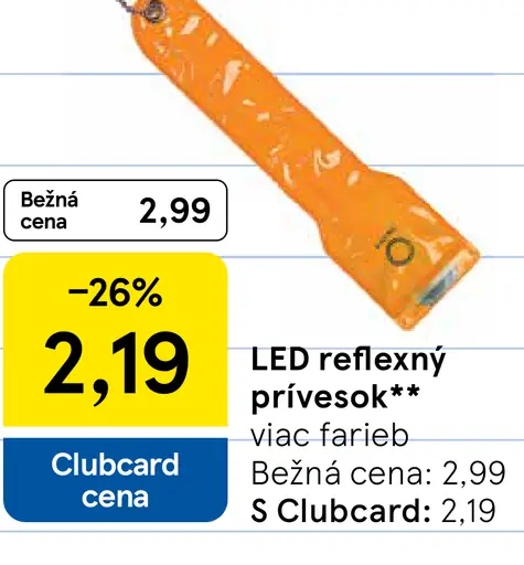 LED reflexný prívesok