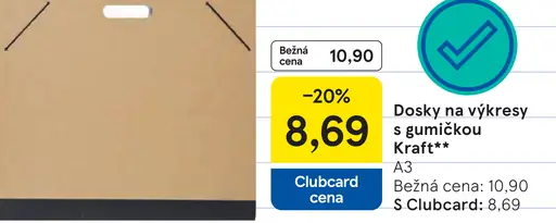 Dosky na výkresy s gumičkou Kraft