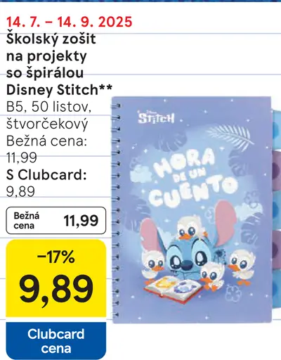 Disney Fashion Stitch Poznámkový blok so špirálou