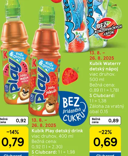Kubík Waterrr detský nápoj