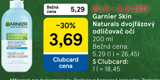 GARNIER SKIN NATURALS, dvojfázový odličovač očí