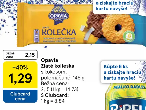 Opavia Zlaté Oplátky nugátová náplň