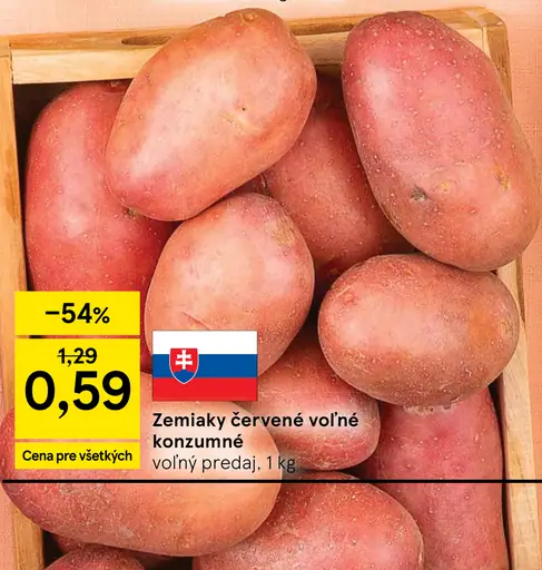 Zemiaky červené voľné konzumne