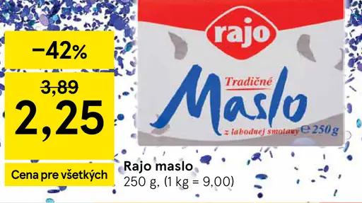 Rajo Tradičné maslo z lahodnej smotany