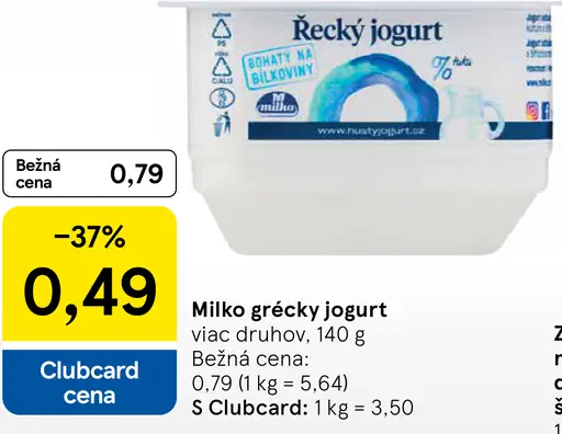 Milko Grécky jogurt biely