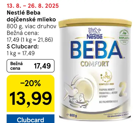 Nestlé Beba dojčenské mlieko