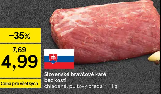 Slovenské bravčové karé bez kosti