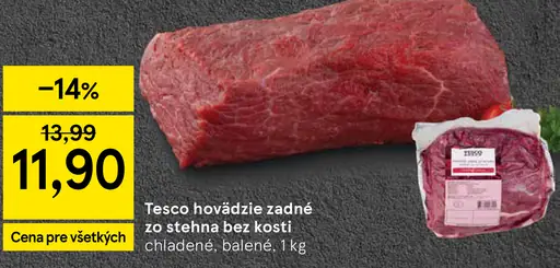 Tesco hovädzie zadné zo stehna bez kosti