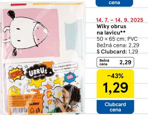 Wiky obrus na lavicu