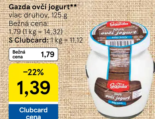 Gazda ovčí jogurt