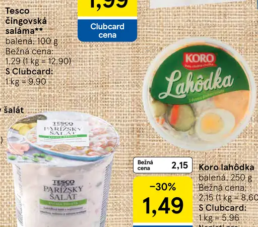 Tesco Čingovská saláma