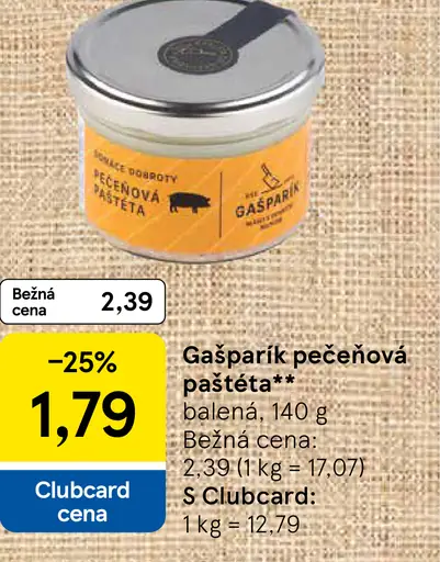 Gašparík pečeňová paštéta