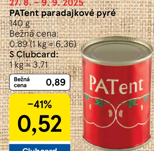 PATEnt paradajkové pyré