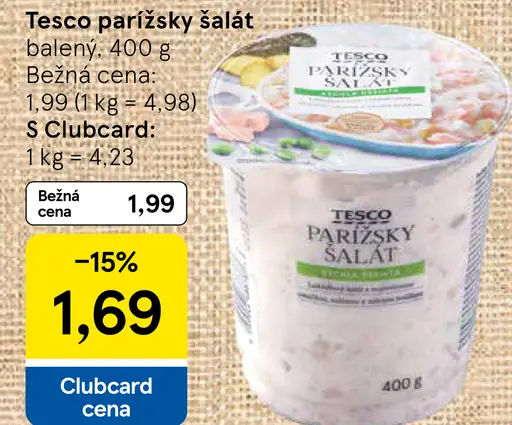 Tesco parížsky šalát