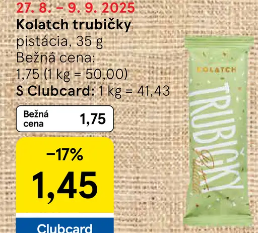 Kolatch trubičky pistáciová