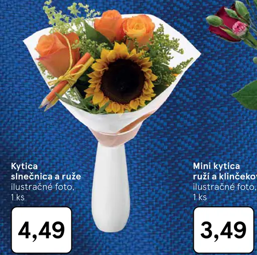 Kytica slnečnica a ruže