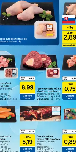 Tesco kuracie stehná celé