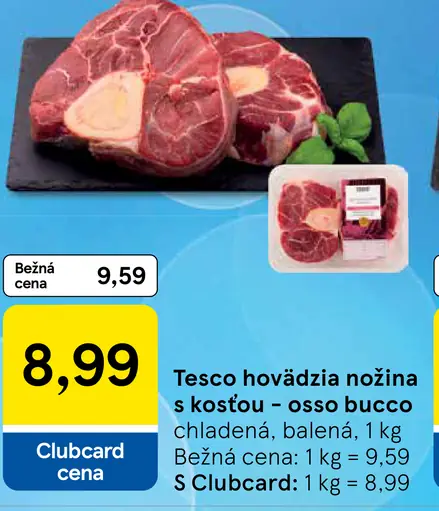 Tesco hovädzia nožina s kosťou osso bucco