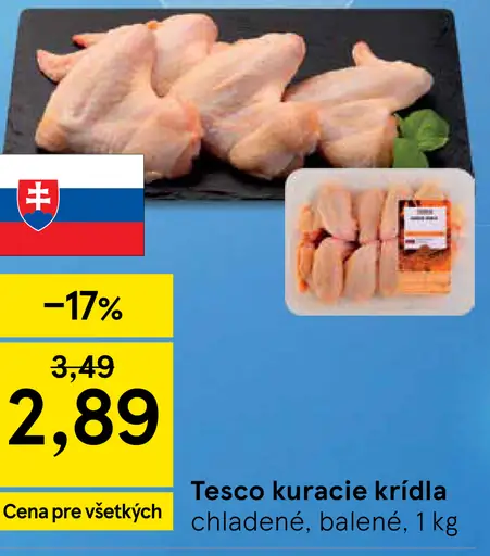 Tesco kuracie krídla