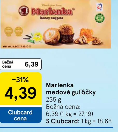 Marlenka medové guľôčky