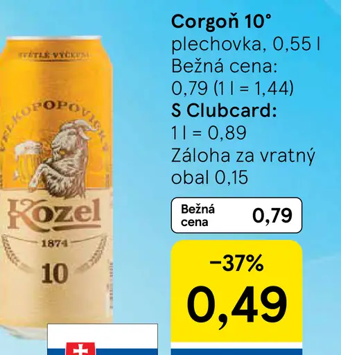 Corgoň 10° plechovka