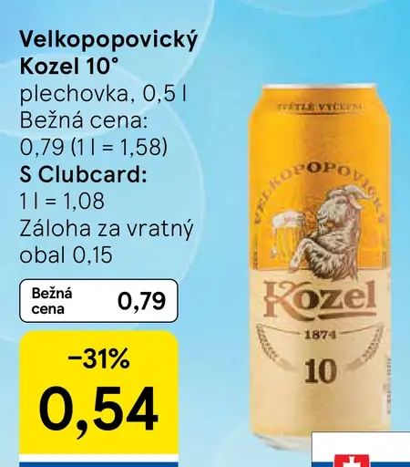 Velkopopovický Kozel 10° plechovka