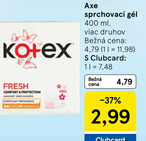 Axe sprchovací gél