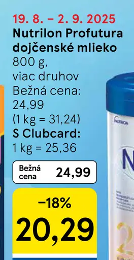 Nutrilon Profutura dojčenské mlieko