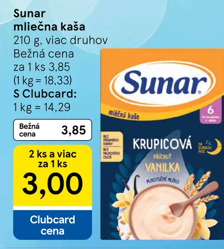 Sunar mliečna kaša