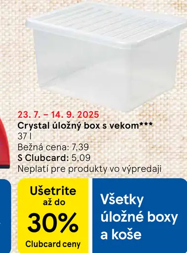 Crystal úložný box s vekom