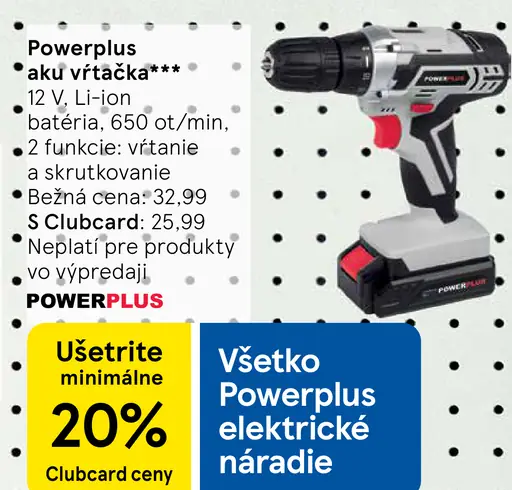Powerplus aku vŕtačka
